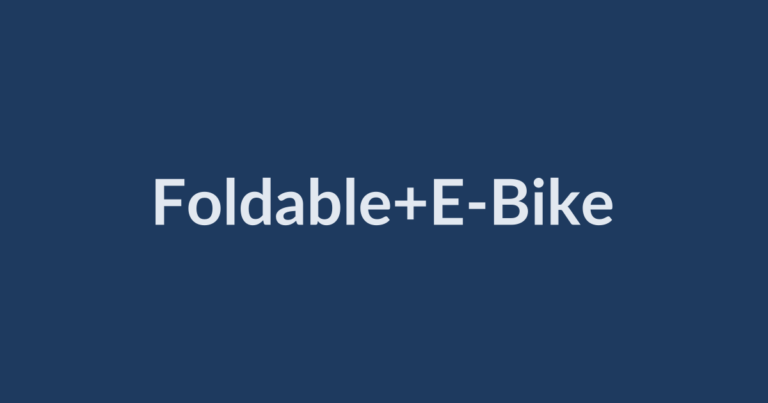 Foldable e-bike